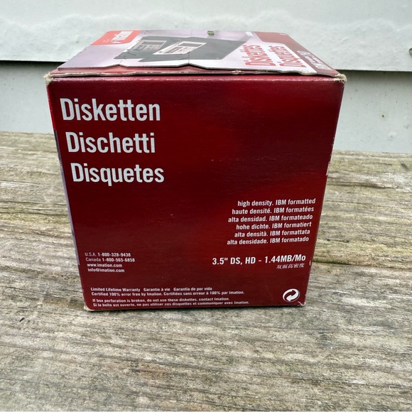 Imation Diskettes 2HD IBM 3.5In - Floppy Disks New Box of 25 - Picture 3 of 5